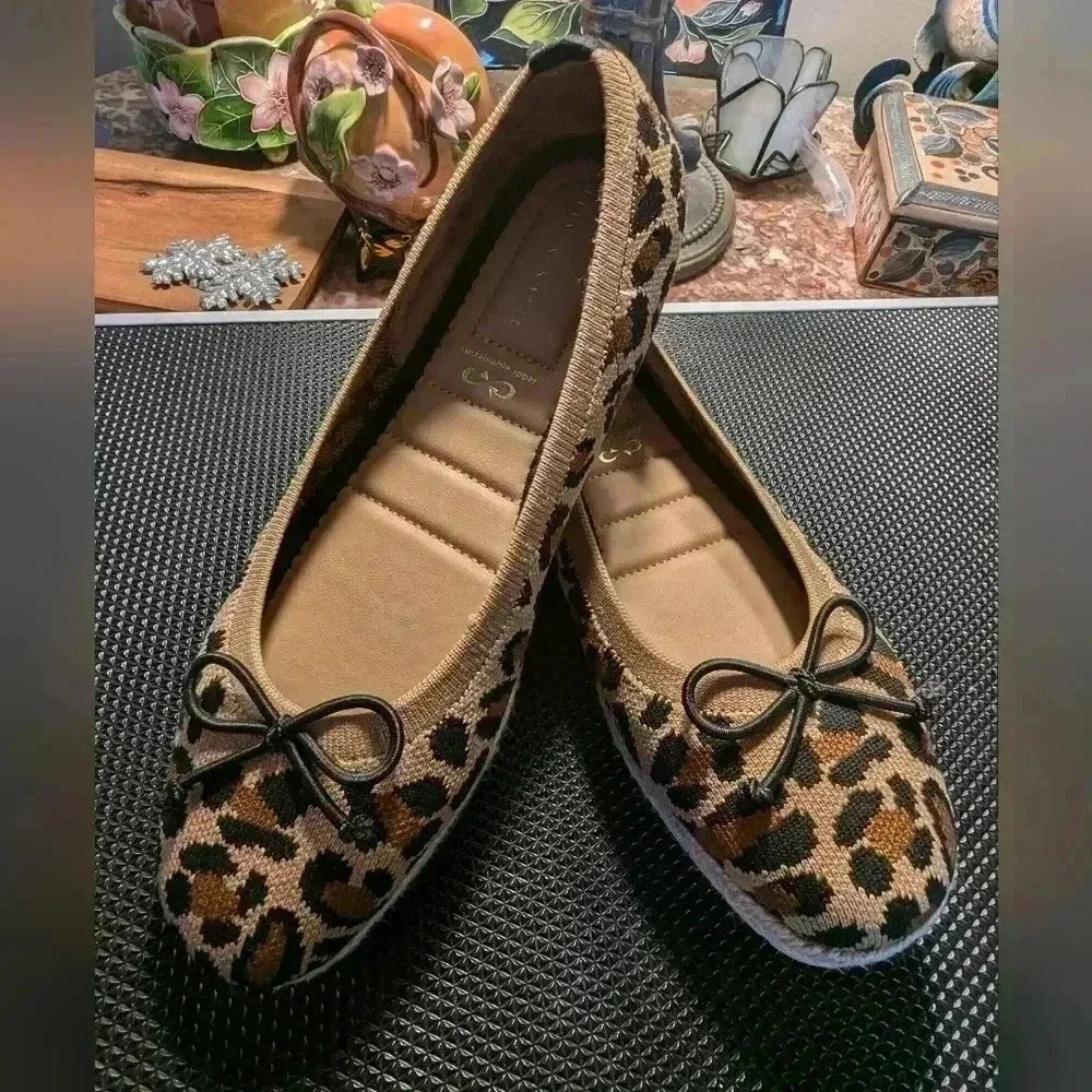 Kelly & Katie Animal Print Espadrilles Style Size 7M